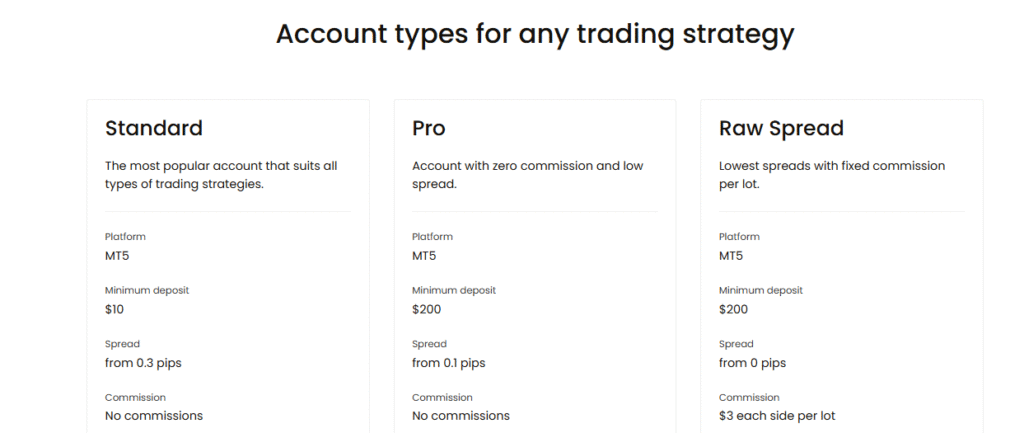Account types